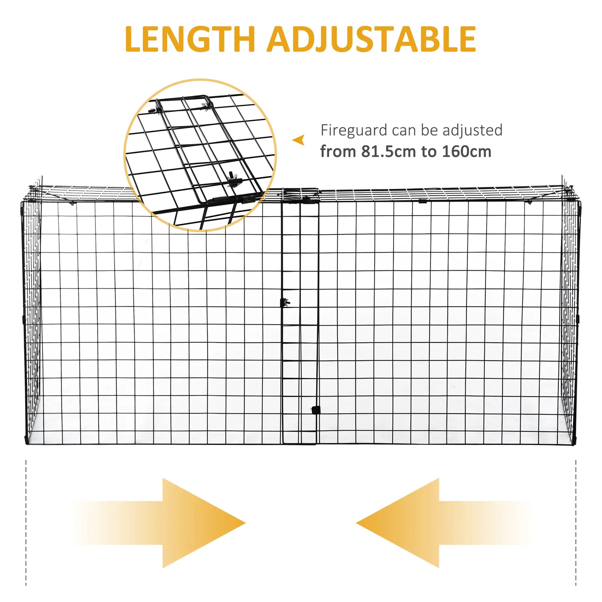 Extendable Fireplace Screen, Metal Mesh Spark Guard, Black Fireplace Screens at Gallery Canada