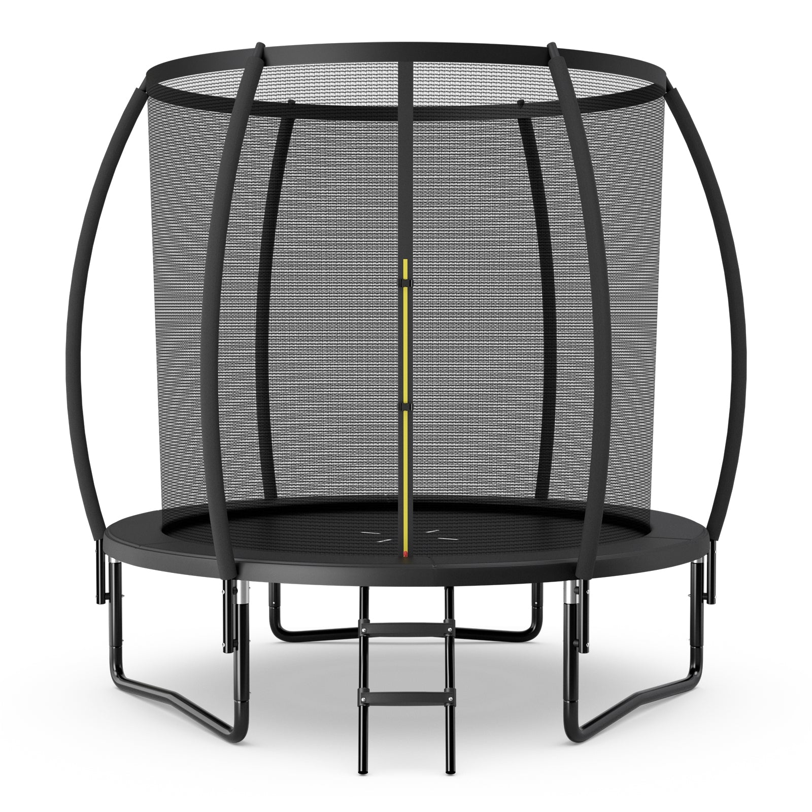 10 Feet ASTM Approved Recreational Trampoline with Ladder, Black Trampolines at Gallery Canada