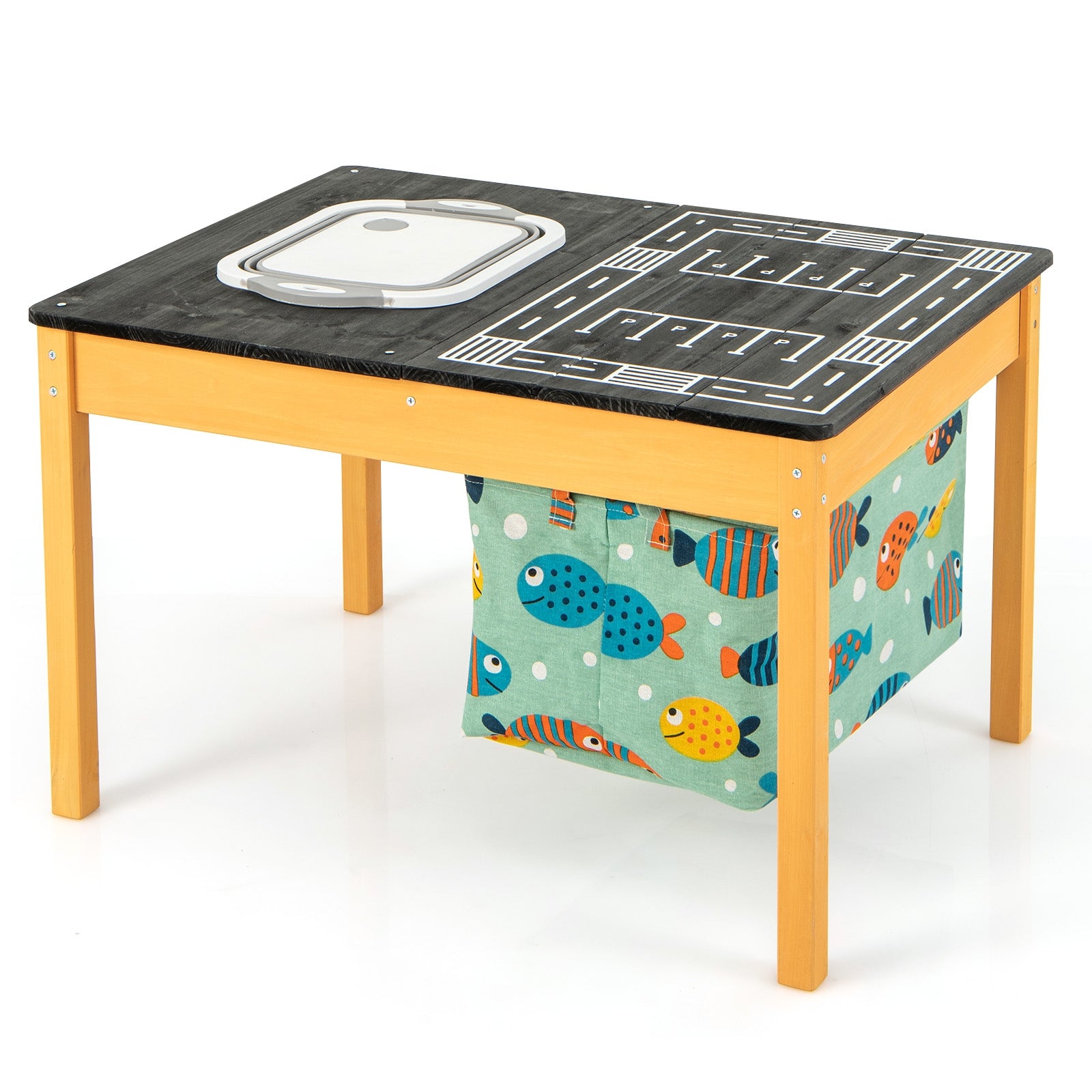 3-In-1 Kids Sand Water Activity Table, Foldable Storage Bin, Natural Kids Table & Chair Sets at Gallery Canada
