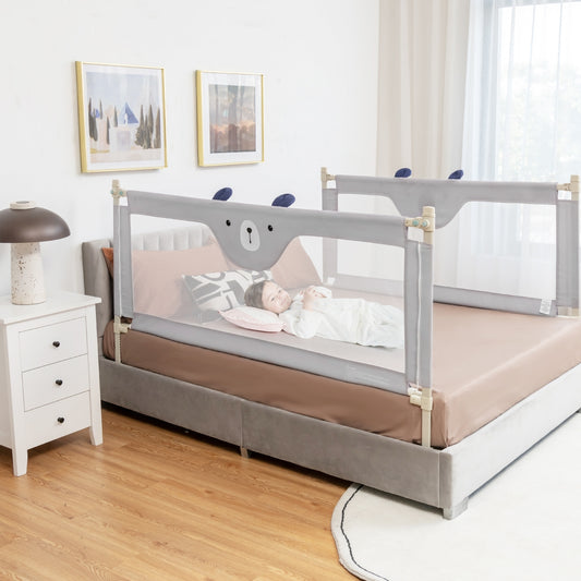 Vertical Lifting Baby Bedrail Guard, Lock-M, Gray Bed Rails Gray at Gallery Canada