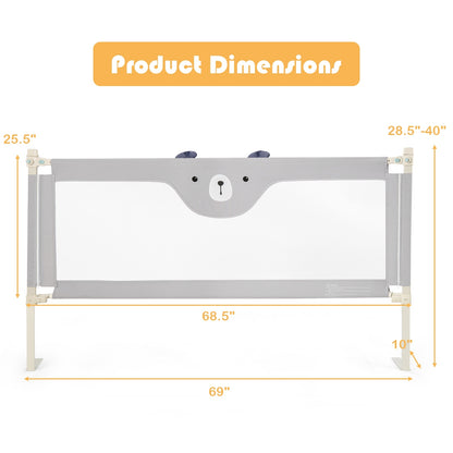 Vertical Lifting Baby Bedrail Guard, Lock-M, Gray Bed Rails at Gallery Canada