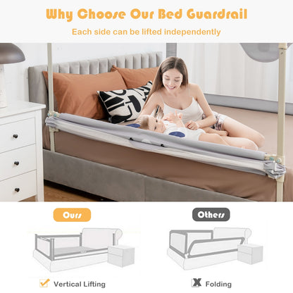 Vertical Lifting Baby Bedrail Guard, Lock-M, Gray Bed Rails at Gallery Canada