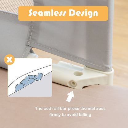 Vertical Lifting Baby Bedrail Guard, Lock-M, Gray Bed Rails at Gallery Canada