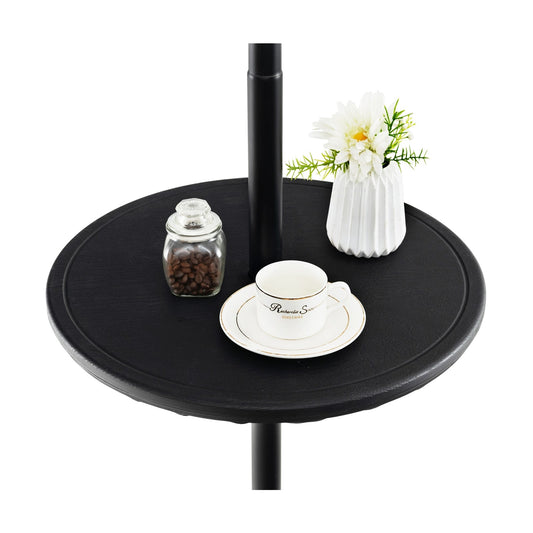 20 Inches Outdoor Adjustable Table With 1.5 Inches Umbrella Hole, Black Outdoor Umbrella Bases Black at Gallery Canada