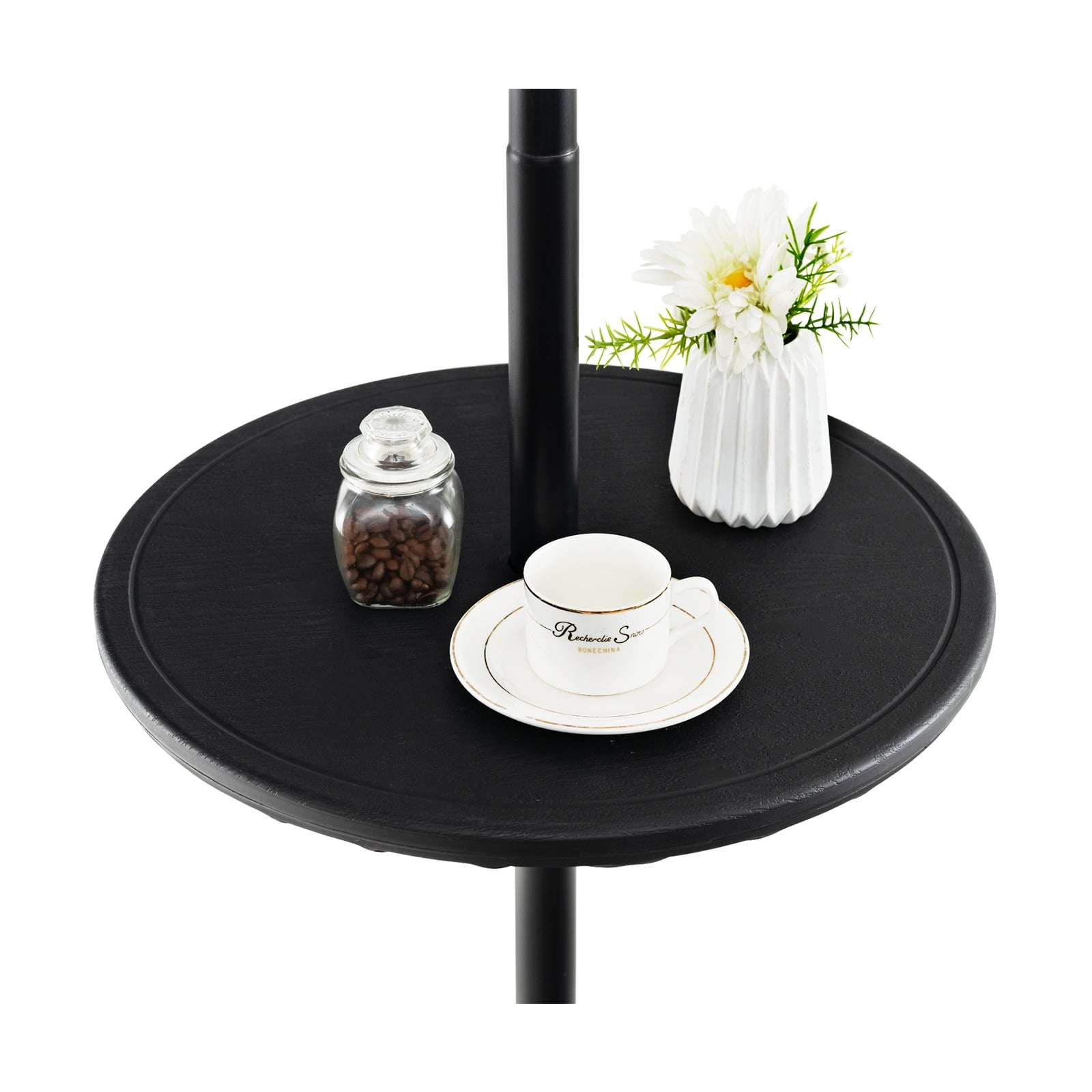20 Inches Outdoor Adjustable Table With 1.5 Inches Umbrella Hole, Black Outdoor Umbrella Bases at Gallery Canada