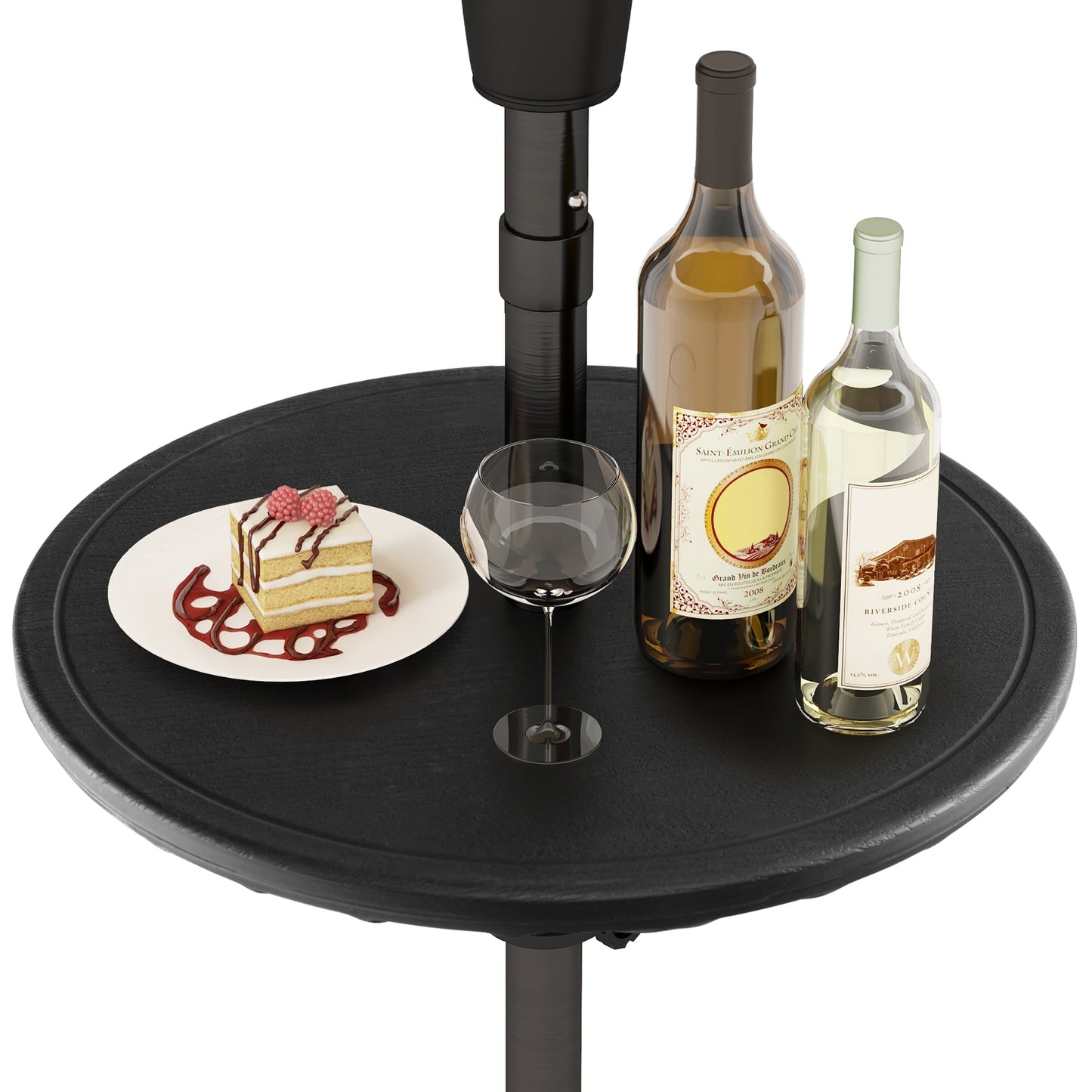 20 Inches Outdoor Adjustable Umbrella Table with 1.5 Inches Umbrella Hole, Black Outdoor Umbrella Bases at Gallery Canada