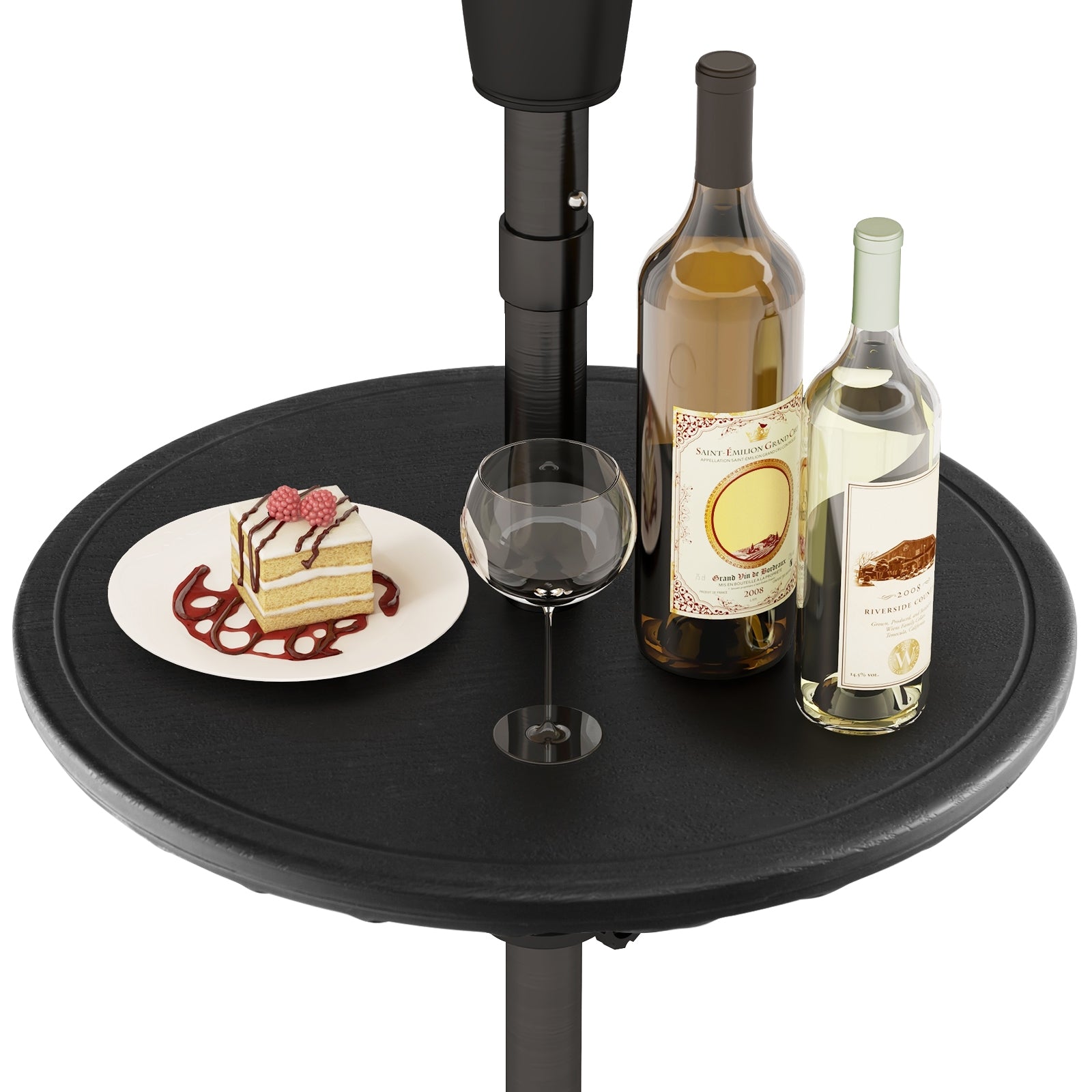 20 Inches Outdoor Adjustable Umbrella Table with 1.5 Inches Umbrella Hole, Black Outdoor Umbrella Bases at Gallery Canada