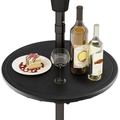 20 Inches Outdoor Adjustable Umbrella Table with 1.5 Inches Umbrella Hole, Black Outdoor Umbrella Bases at Gallery Canada