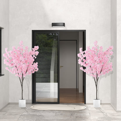 6.5 FT Tall Artificial Cherry Blossom Tree with 900 Pink Flowers, Pink Faux Plants at Gallery Canada