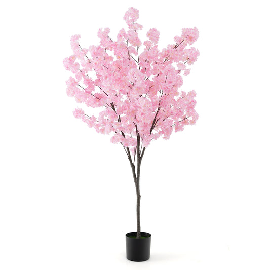6.5 FT Tall Artificial Cherry Blossom Tree with 900 Pink Flowers, Pink Faux Plants Pink at Gallery Canada