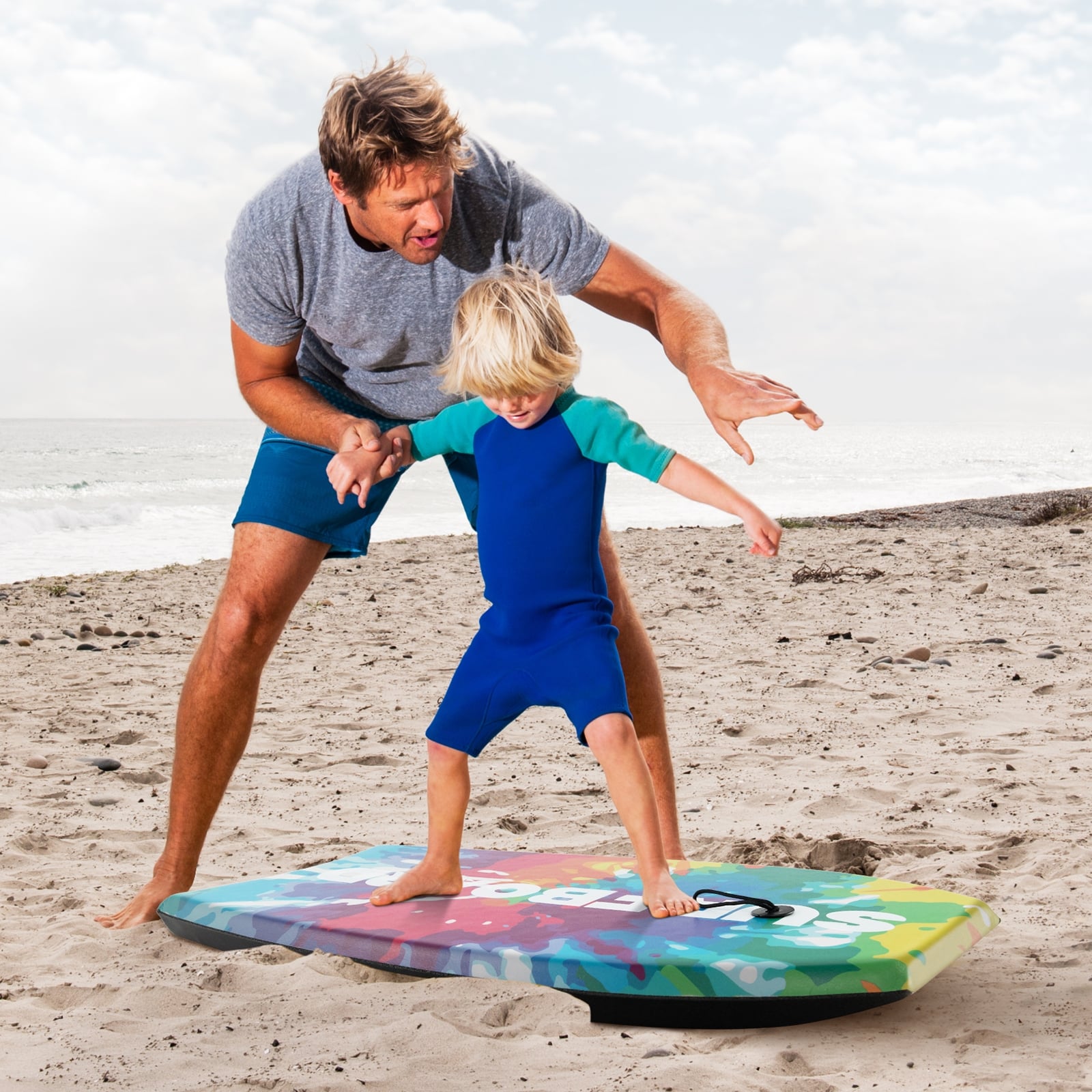33/37/41 Inch Lightweight Body Board, EPS Core XPE Deck HDPE Bottom, Multicolor Surfing at Gallery Canada