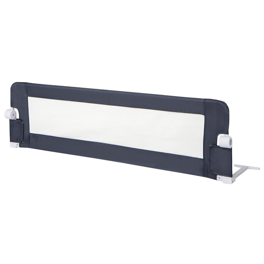 60-Inch Foldable Bed Rail Swing Down Baby Bed Guard Rail with Adjustable Safety Strap-Grey, Gray Bed Rails Gray at Gallery Canada