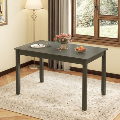 48-Inch Wooden Dining Table for 4 People Rectangular Kitchen Table with Rubber Wood Legs, Gray Dining Tables at Gallery Canada