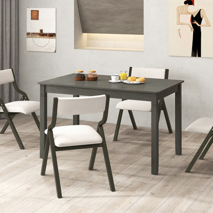 48-Inch Wooden Dining Table for 4 People Rectangular Kitchen Table with Rubber Wood Legs, Gray Dining Tables at Gallery Canada