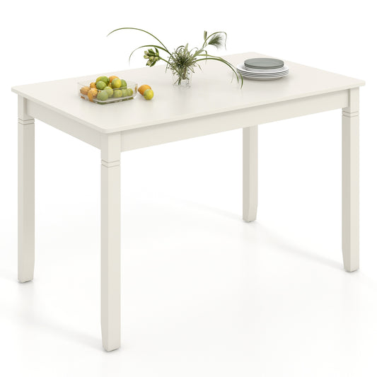 48-Inch Wooden Dining Table For 4, Rectangular Kitchen Table, White Dining Tables Cream White at Gallery Canada