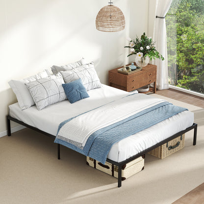 Full/Queen/King Size Metal Bed Frame Heavy Duty Support Slats Mattress Foundation-Queen Size, Black Simple Bed Frame at Gallery Canada