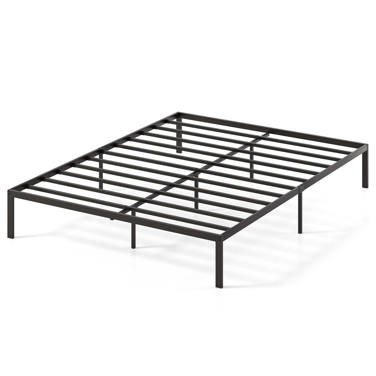 Full/Queen/King Size Metal Bed Frame Heavy Duty Support Slats Mattress Foundation-Queen Size, Black Simple Bed Frame at Gallery Canada