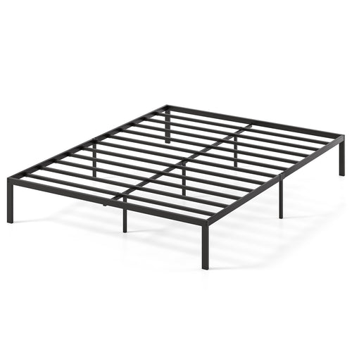 Full/Queen/King Size Metal Bed Frame Heavy Duty Support Slats Mattress Foundation-Queen Size, Black