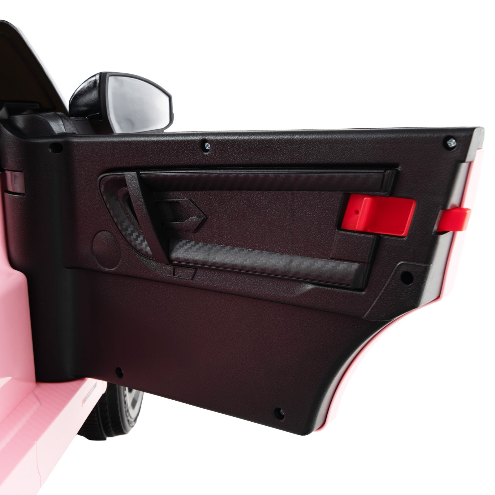 12V Kids Ride On Car, Remote Control, Lockable Doors, Pink Powered Ride On Toys at Gallery Canada