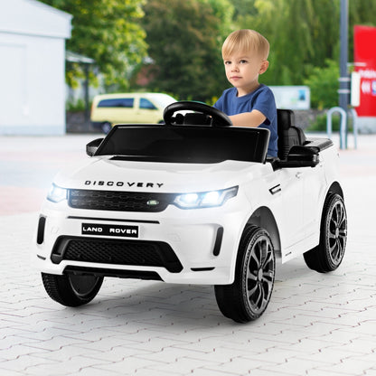12V Kids Ride On Car with Remote Control Lockable Doors Slow Start System and LED Lights, White Powered Ride On Toys at Gallery Canada