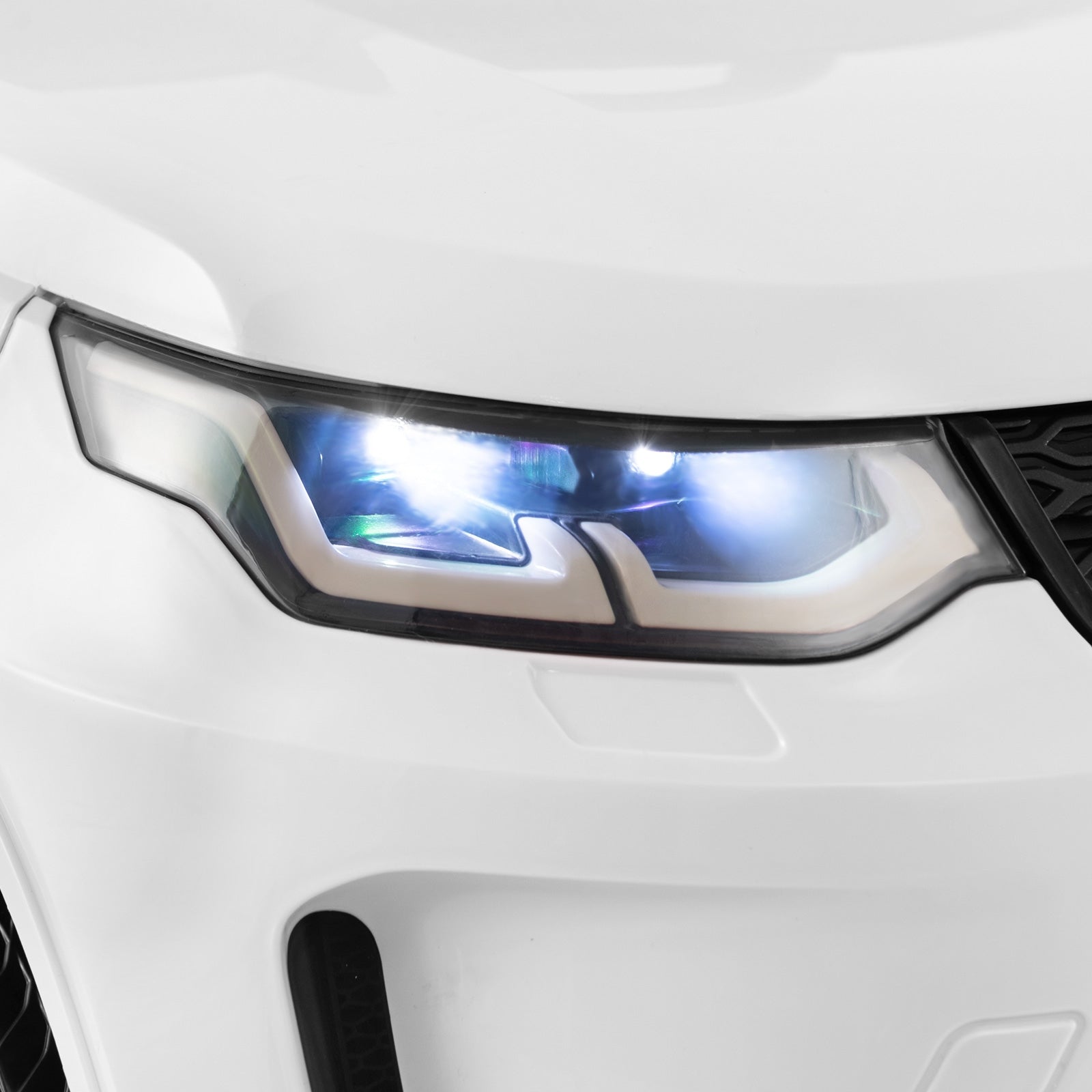 12V Kids Ride On Car with Remote Control Lockable Doors Slow Start System and LED Lights, White Powered Ride On Toys at Gallery Canada