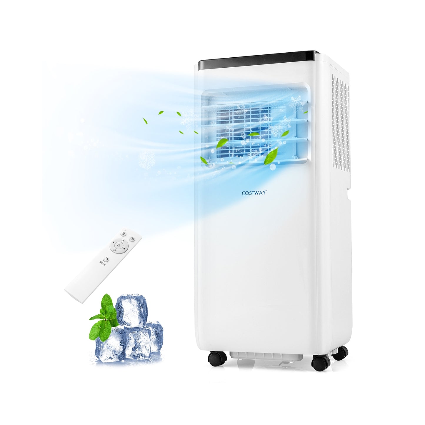 10000 BTU Portable Air Conditioner, Cools 350 Sq.Ft, White Portable Air Conditioners White at Gallery Canada