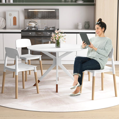 Modern Dining Side Chairs Set of 4 with Ergonomic Backrest for Dining Room, White Dining Chairs at Gallery Canada