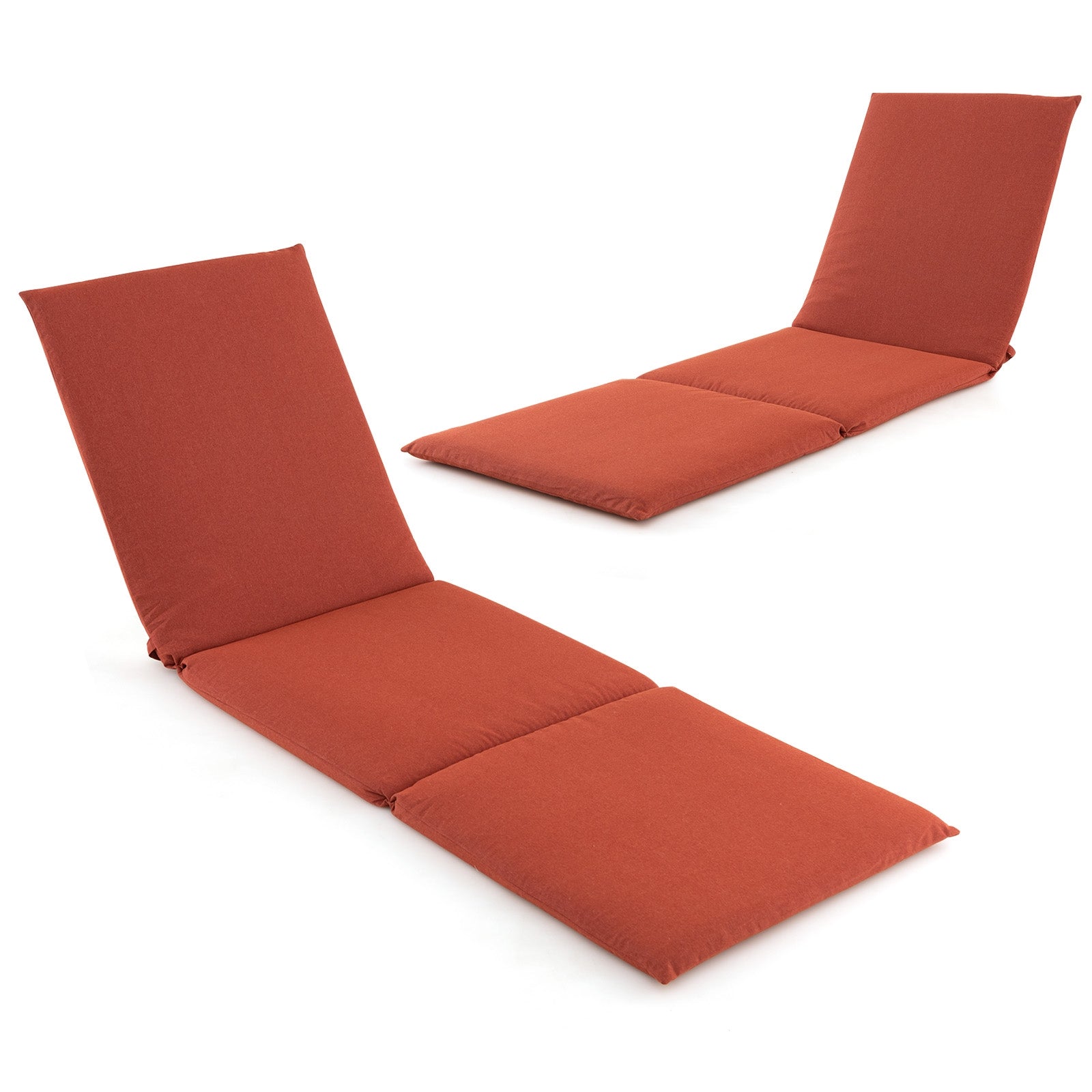 Outdoor Chaise Lounge Cushion, Folding Pad With Straps, Orange Outdoor Furniture Accessories at Gallery Canada