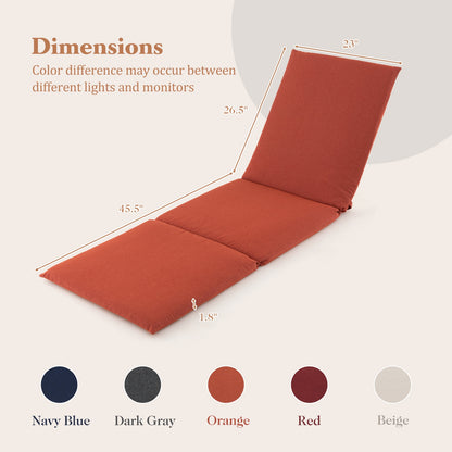 Outdoor Chaise Lounge Cushion, Folding Pad With Straps, Orange Outdoor Furniture Accessories at Gallery Canada