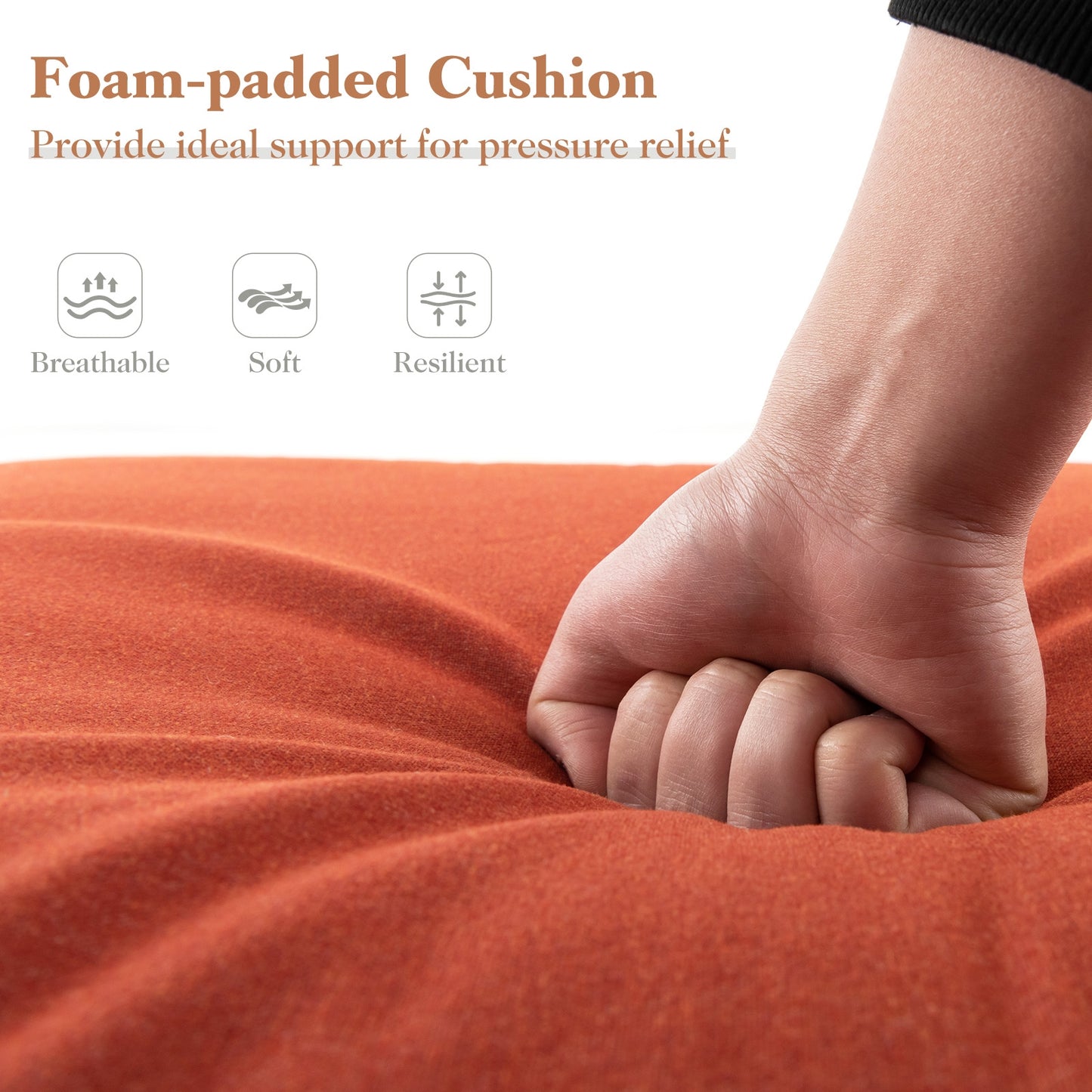 Outdoor Chaise Lounge Cushion, Folding Pad With Straps, Orange Outdoor Furniture Accessories at Gallery Canada