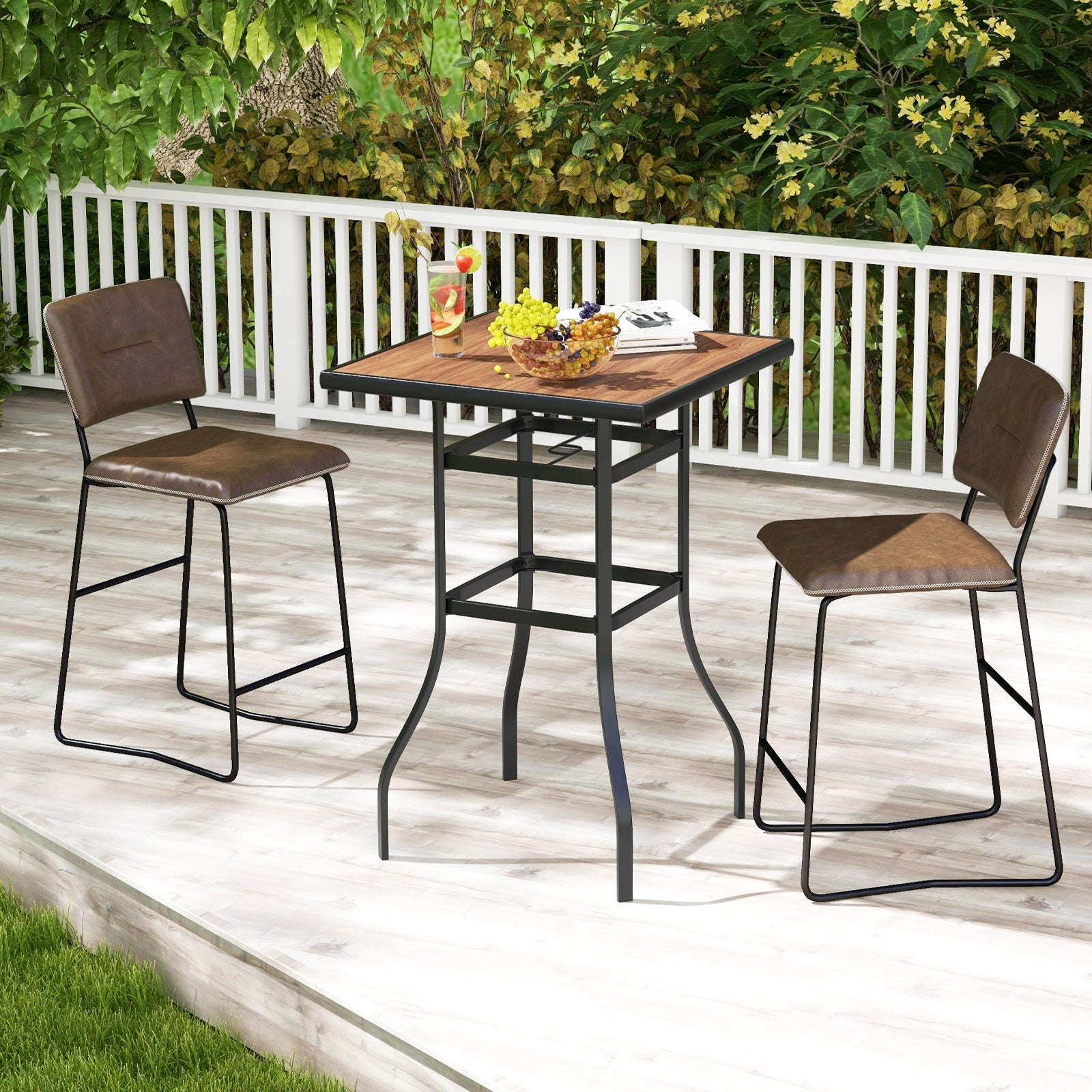 27.5 Inches Patio Bar Table for Garden Backyard Poolside Patio Coffee Tables at Gallery Canada
