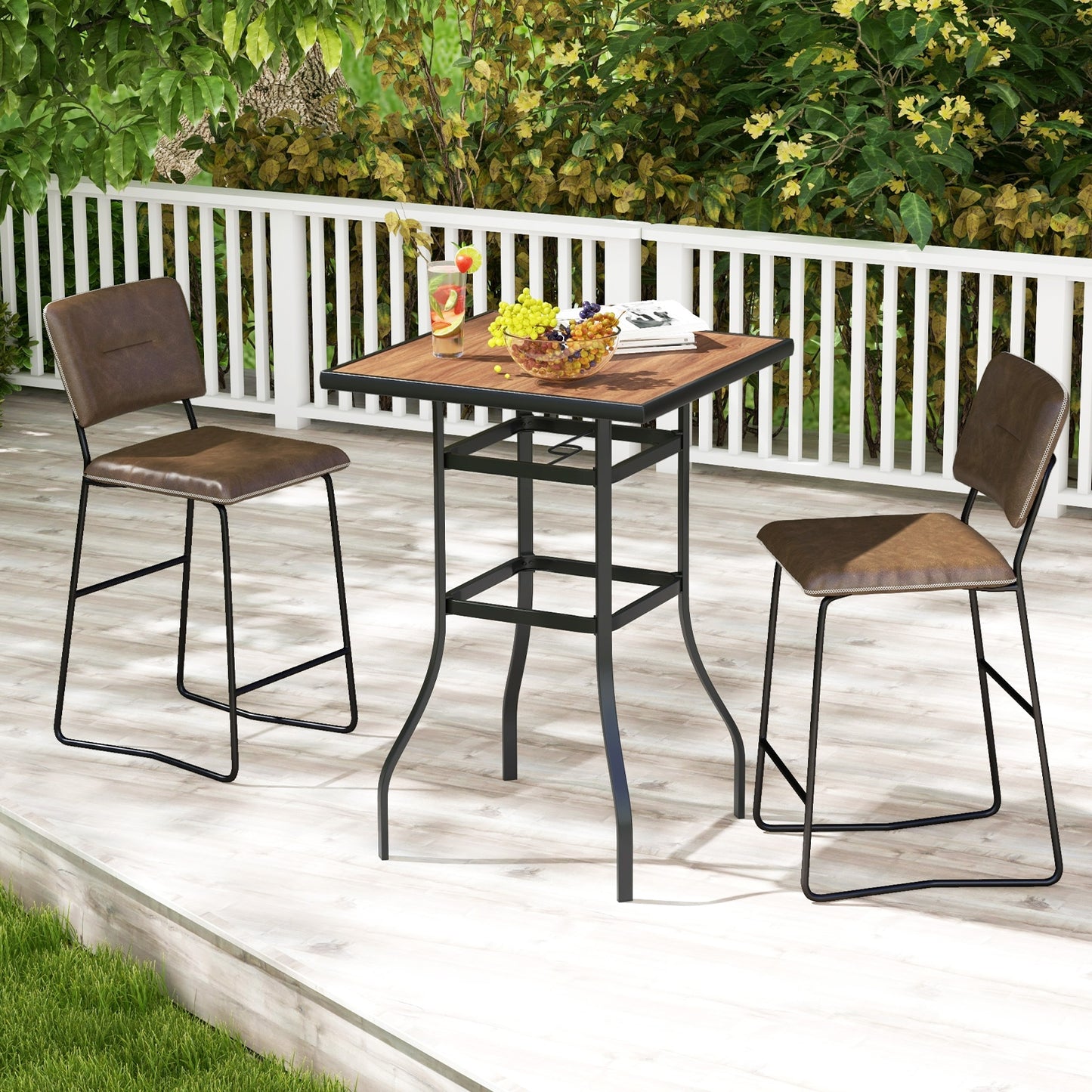 27.5 Inches Patio Bar Table for Garden Backyard Poolside Patio Coffee Tables at Gallery Canada