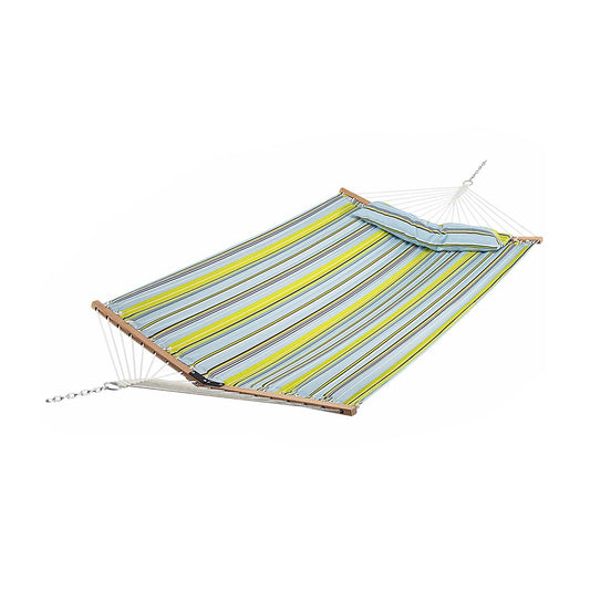 Patio Hammock Foldable Portable Swing Chair Bed with Detachable Pillow, Light Blue - Gallery Canada