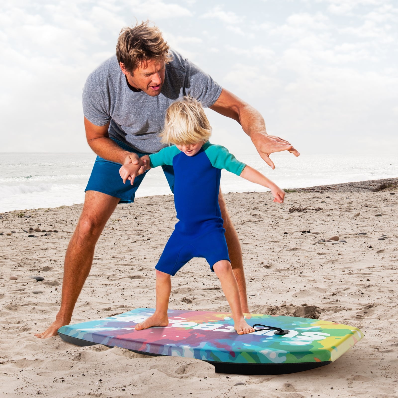 33/37/41 Inch Lightweight Body Board, EPS Core XPE Deck HDPE Bottom, Multicolor1-S Surfing at Gallery Canada