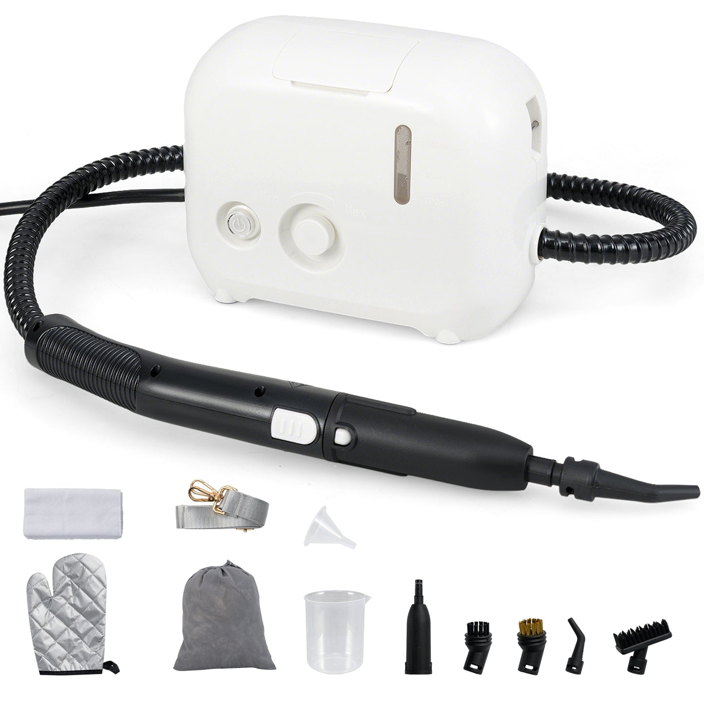 1500W Portable Steam Cleaner with 34 oz Water Tank, White Vacuums & Cleaners White at Gallery Canada
