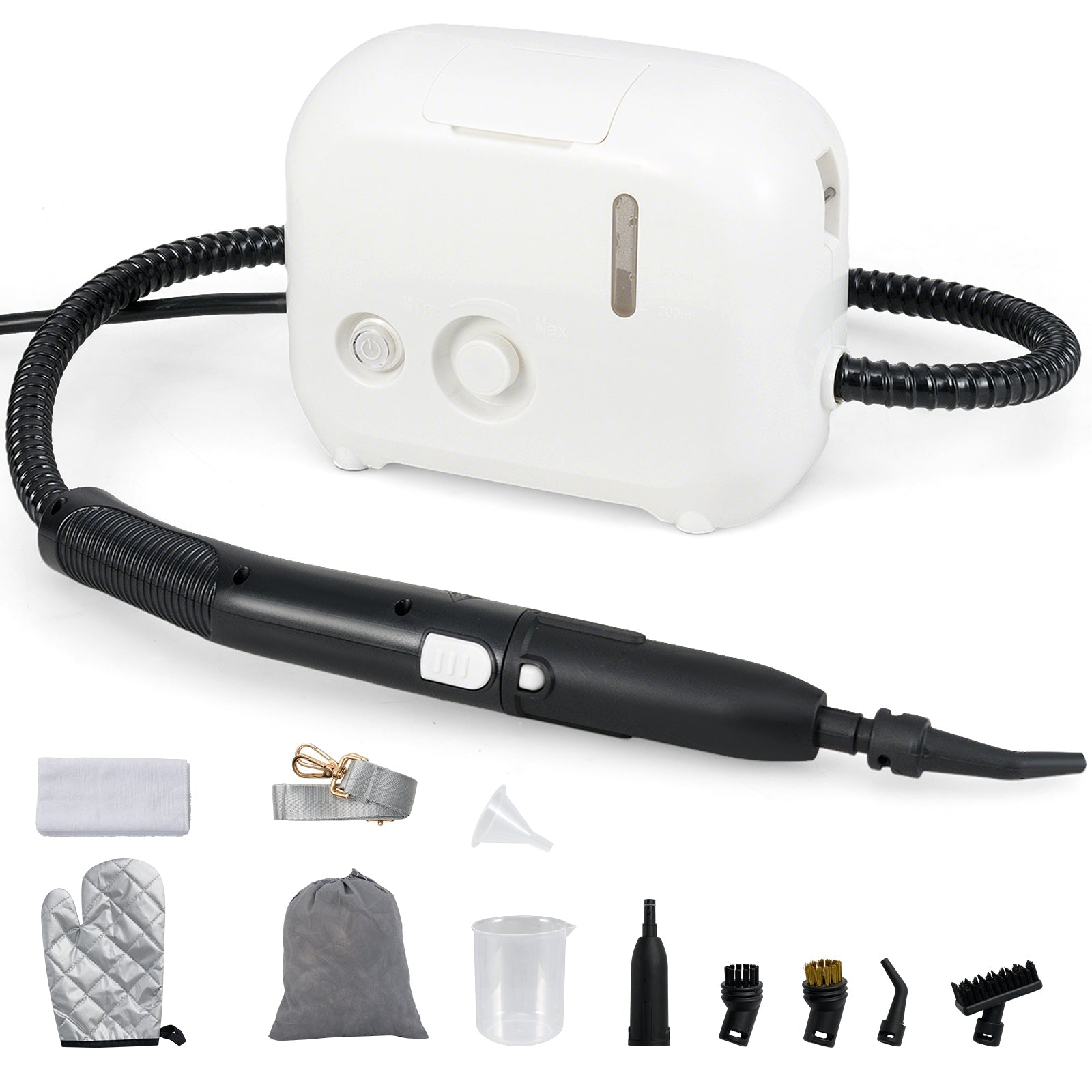 1500W Portable Steam Cleaner, 34 oz Water Tank, White Vacuums & Cleaners White at Gallery Canada