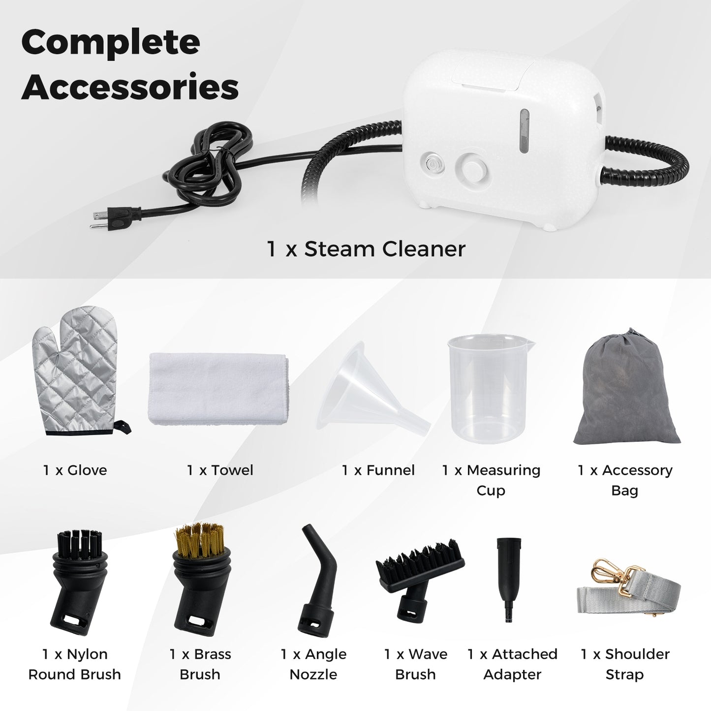 1500W Portable Steam Cleaner with 34 oz Water Tank, White Vacuums & Cleaners at Gallery Canada