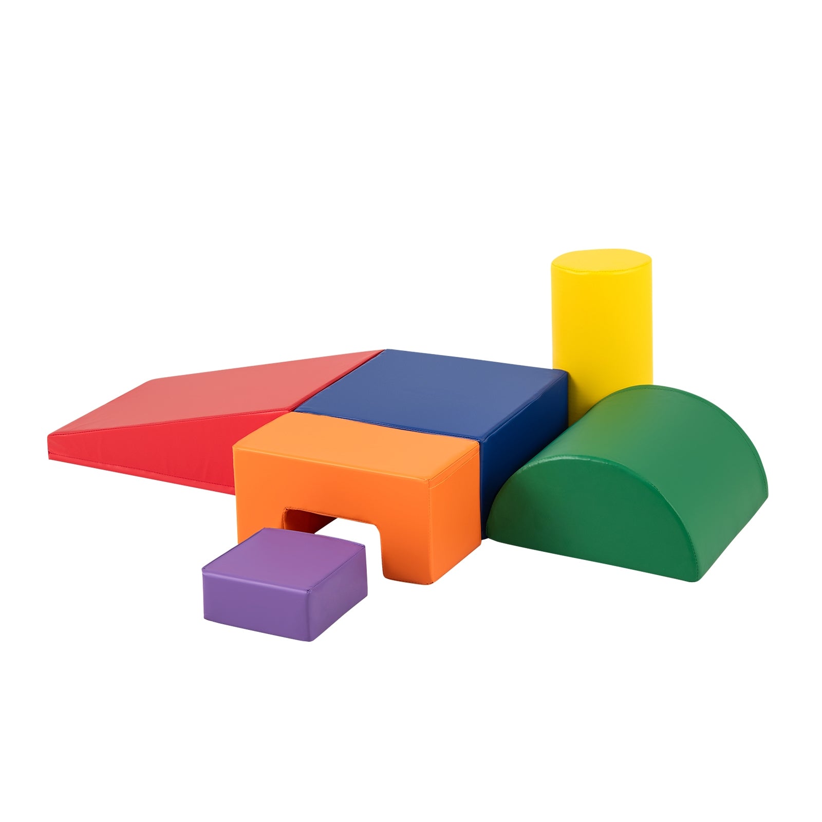6 Pieces Foam Climbing Blocks, Indoor Activity Playset, Rectangles, Orange Climbers & Slides at Gallery Canada