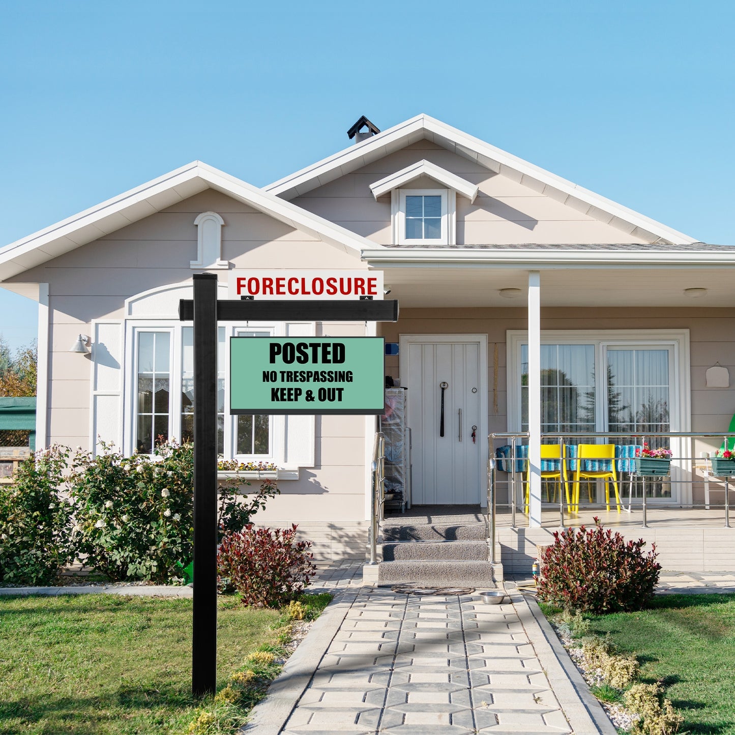 6 Feet Vinyl UPVC Real Estate Sign Post Realtor Yard Sign Post, Black Outdoor Decor at Gallery Canada