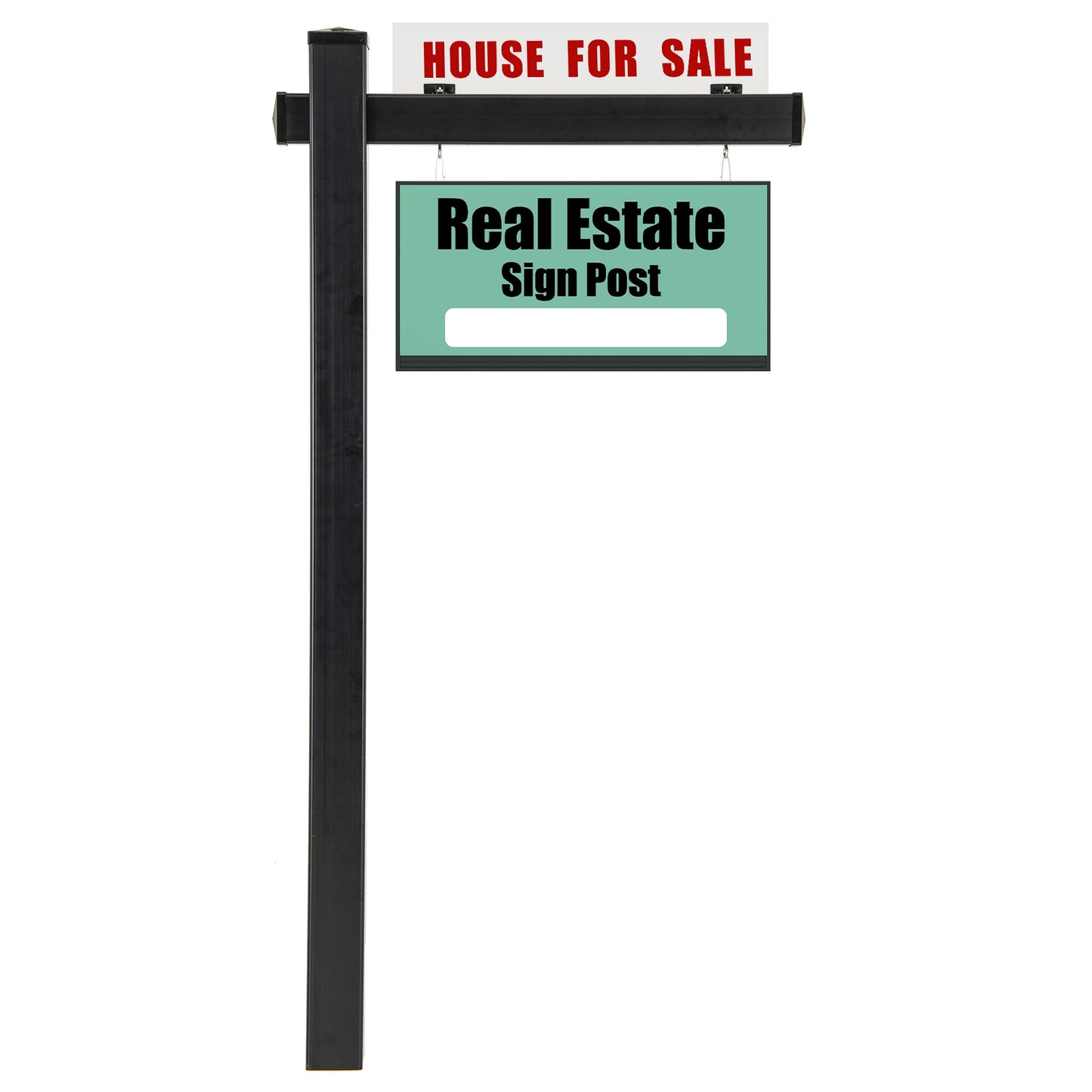 6 Feet Vinyl UPVC Real Estate Sign Post Realtor Yard Sign Post, Black Outdoor Decor Black at Gallery Canada