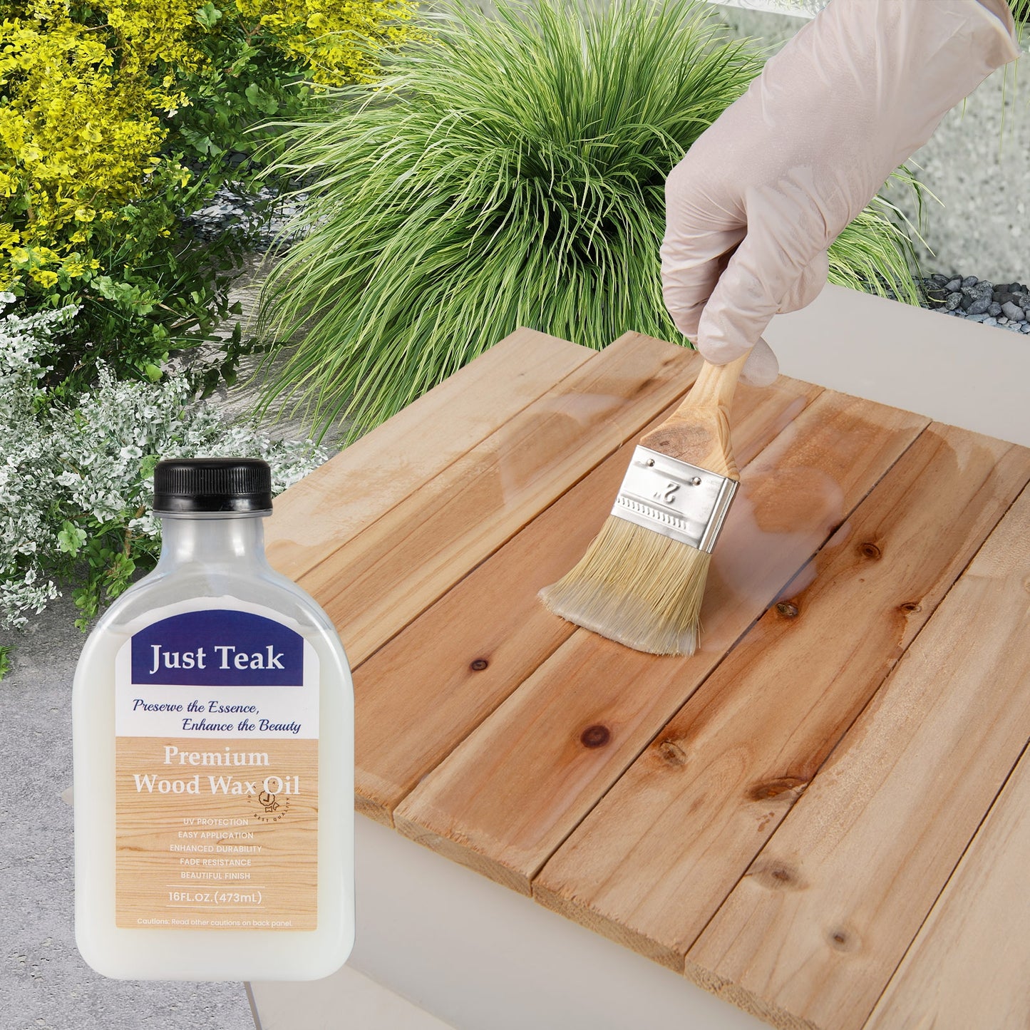 Wood Wax Oil for Outdoor and Indoor Furniture Teak Care Kit to Restore and Protect Wood, Transparent Outdoor Furniture Accessories at Gallery Canada