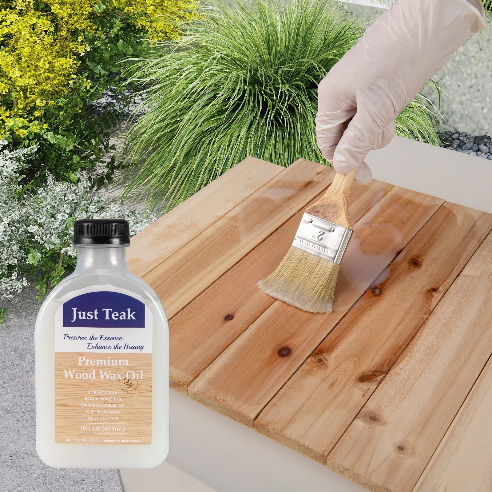 Wood Wax Oil for Outdoor and Indoor Furniture Teak Care Kit to Restore and Protect Wood, Transparent Outdoor Furniture Accessories at Gallery Canada