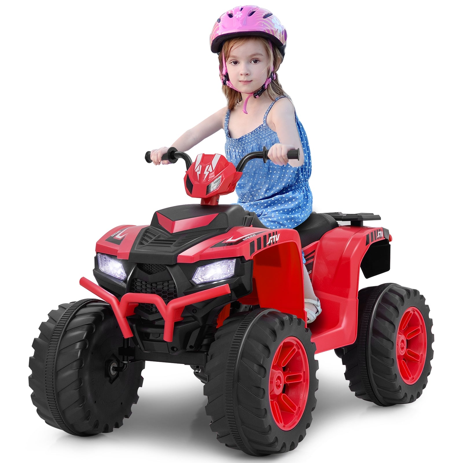 24V Kids Ride-On Electric ATV with Wireless Connection for Toddlers 3-8 Years Old, Red Powered Ride On Toys at Gallery Canada