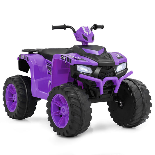24V Kids Ride-On Electric ATV with Wireless Connection for Toddlers 3-8 Years Old, Purple Powered Ride On Toys Purple at Gallery Canada