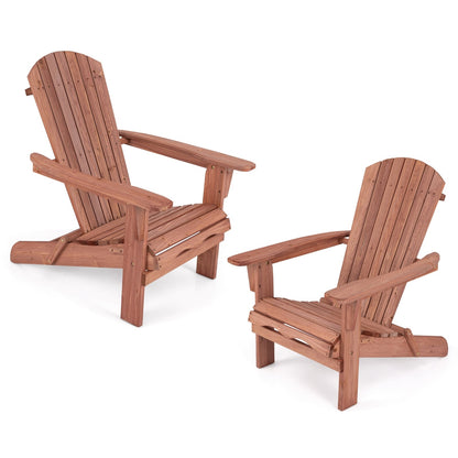 Folding Adirondack Chair Set, Brown Adirondack Chairs at Gallery Canada
