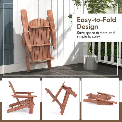 Folding Adirondack Chair Set, Brown Adirondack Chairs at Gallery Canada