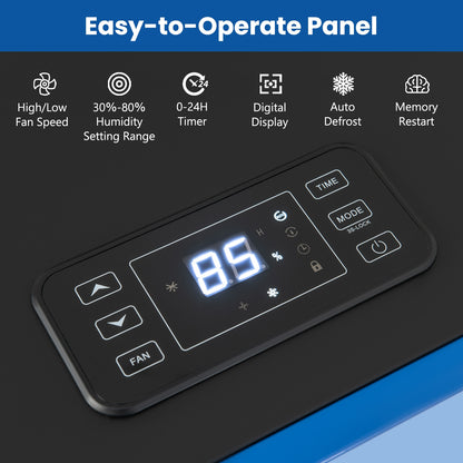 215 Pints 8000 Sq.Ft Commercial Dehumidifier For Home and Basement with 24H Timer, Blue Dehumidifiers at Gallery Canada