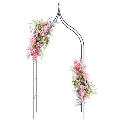 9.5 Feet Decorative Metal Garden Arch for Vine Rose Climbing Wedding Ceremony Party Decoration, Black Outdoor Decor at Gallery Canada