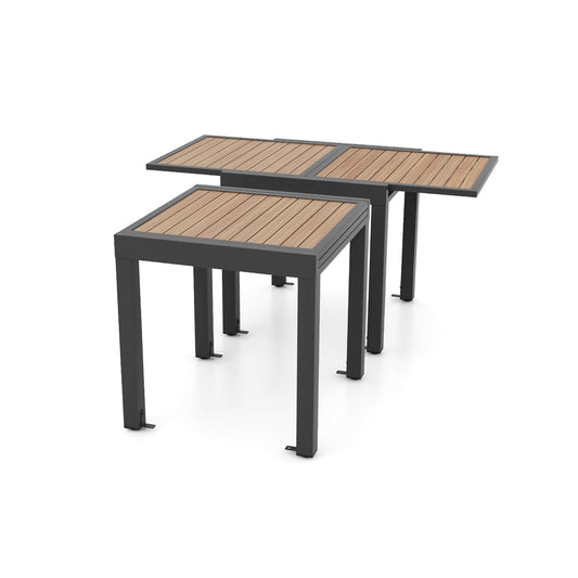 31.5-63 Inches Extendable Patio Table for 4-6 People, Natural Outdoor Decor Natural at Gallery Canada