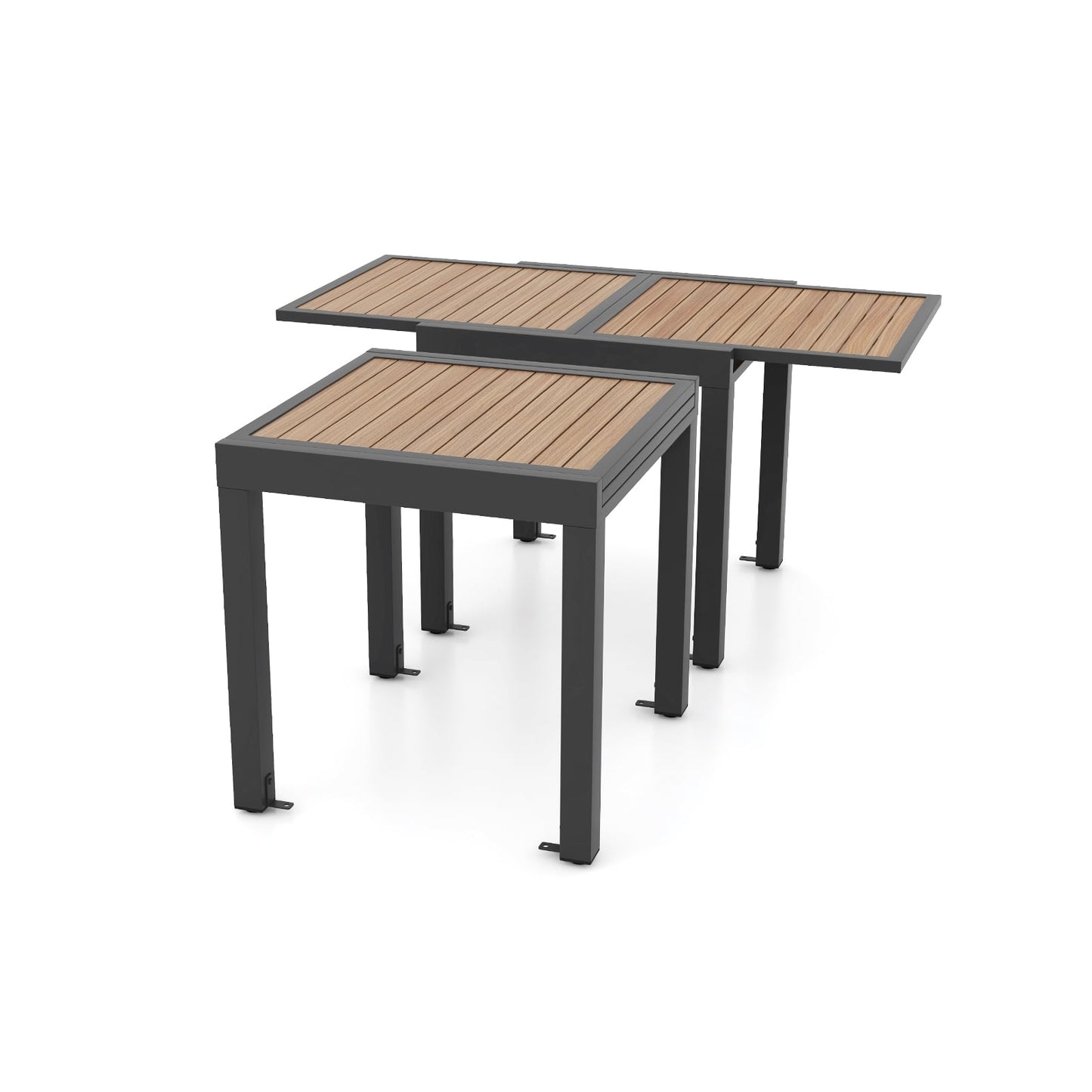31.5-63 Inch Extendable Patio Table, Seats 4-6, Natural Outdoor Decor Natural at Gallery Canada